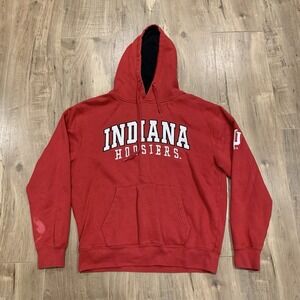 Indiana Hoosiers‎ Red Hoodie Sweatshirt  M Embroidered Logo IU Pullover
